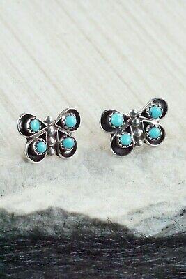 Turquoise & Sterling Silver Earrings - Gloria Lonasee - High Lonesome Trading