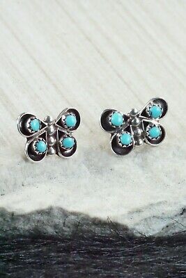 Turquoise & Sterling Silver Earrings - Gloria Lonasee