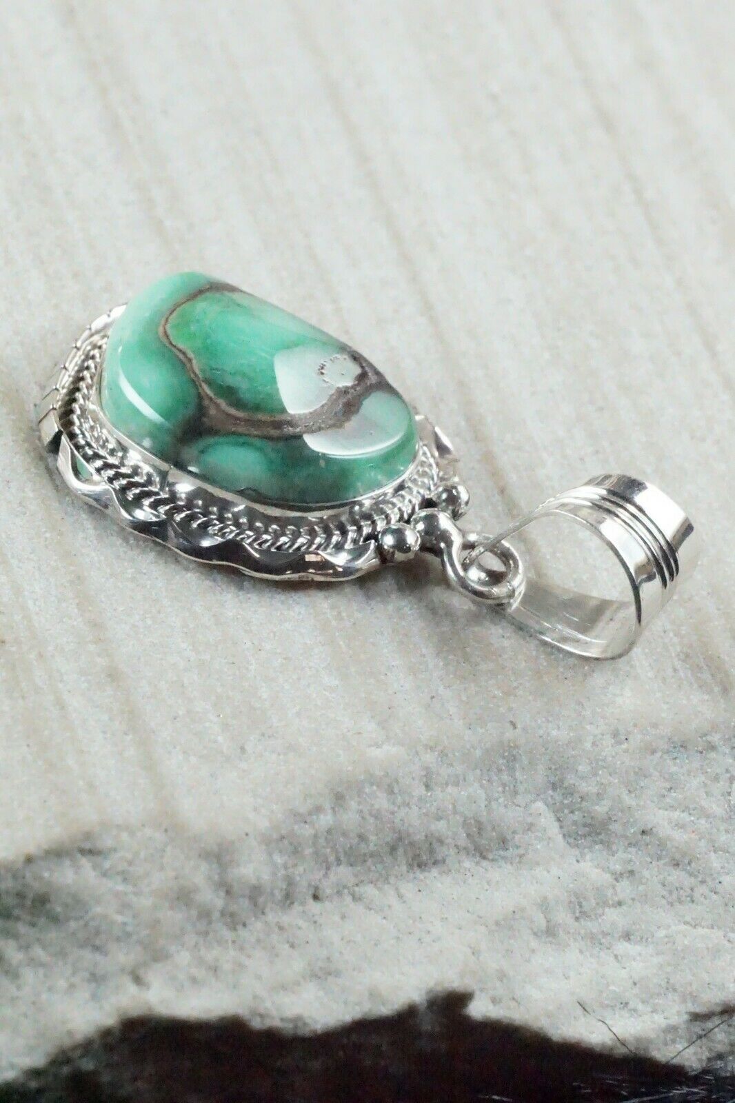 Turquoise & Sterling Silver Pendant - Samuel Yellowhair
