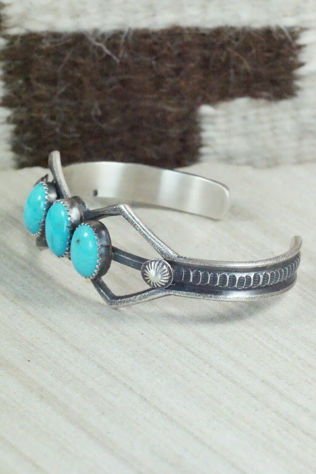 Turquoise and Sterling Silver Bracelet - Eva & Linberg Billah