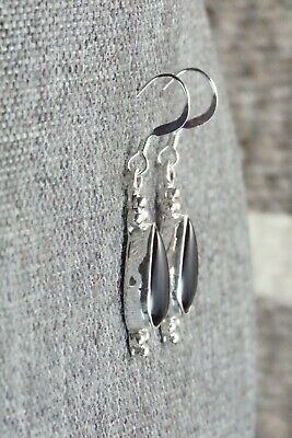 Onyx & Sterling Silver Earrings - Annie Spencer