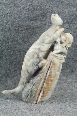 Mountain Lion Zuni Fetish Carving - Colin Weeka