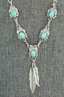 Turquoise & Sterling Silver Necklace - Verley Betone