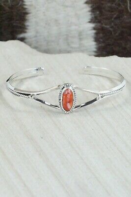 Navajo Spiny Oyster & Sterling Silver Bracelet - Grace Kenneth