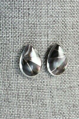 Abalone Shell & Sterling Silver Earrings - Evelyn Mahkee
