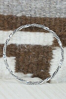 Navajo Sterling Silver Bangle Cuff - Elaine Tahe