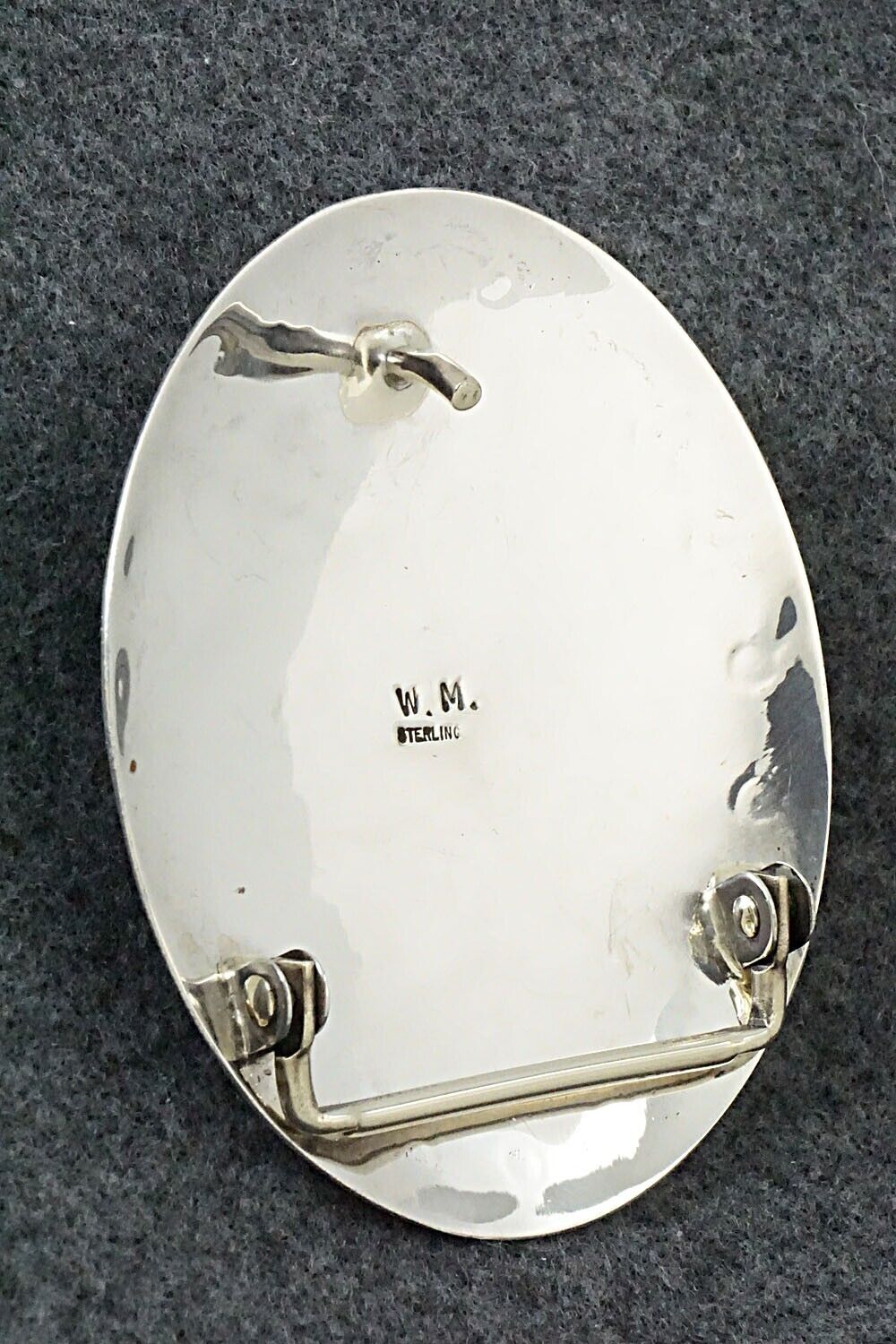 Turquoise, Coral & Sterling Silver Belt Buckle - Wilbert Muskett Sr.