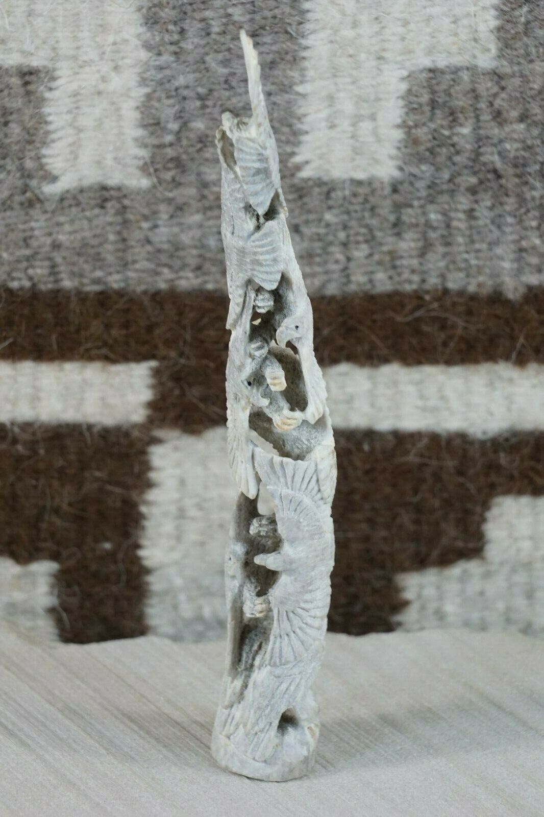 Eagle Zuni Fetish Carving - Lewis Malie Jr. - High Lonesome Trading
