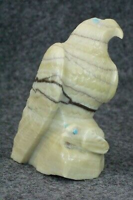 Eagle Zuni Fetish Carving - Derrick Kaamasee