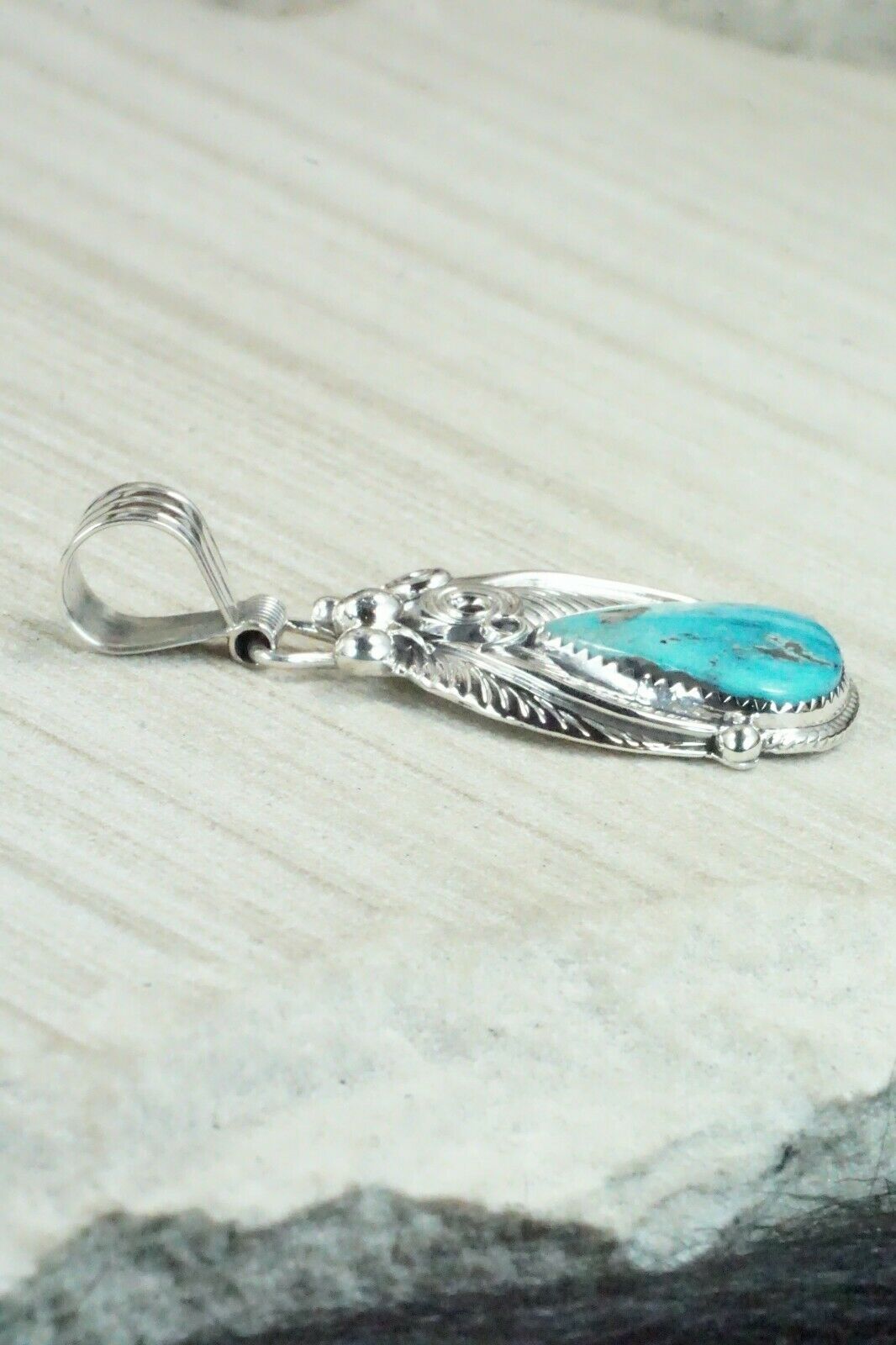 Turquoise & Sterling Silver Pendant - Davey Morgan