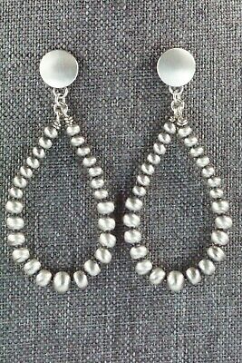 Sterling Silver Navajo Pearl Earrings - Jan Mariano