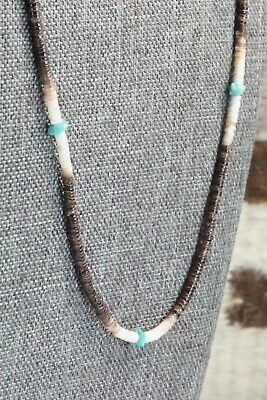 Shell, Turquoise & Sterling Silver Necklace - Ramona Bird