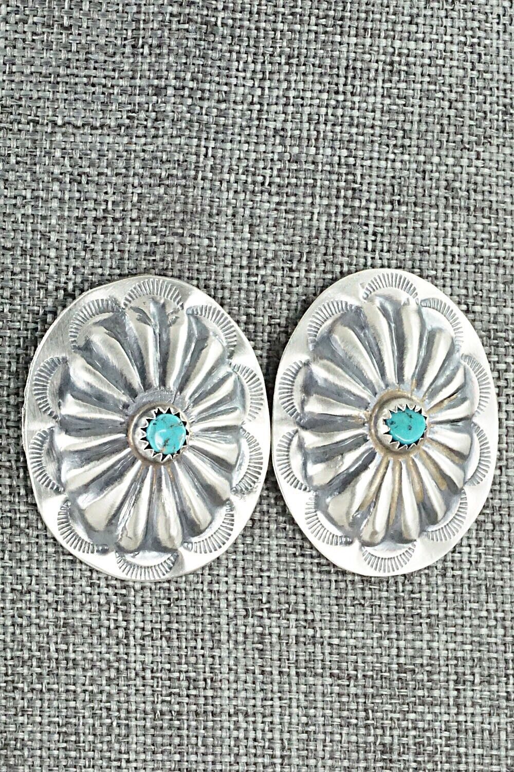 Turquoise & Sterling Silver Earrings - Joan Begay