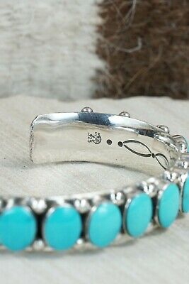 Navajo Turquoise & Sterling Silver Bracelet - Tom Lewis