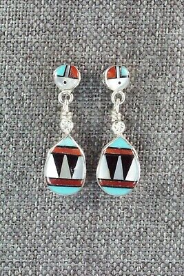 Multi Stone Inlay & Sterling Silver Earrings - Ola Eriacho