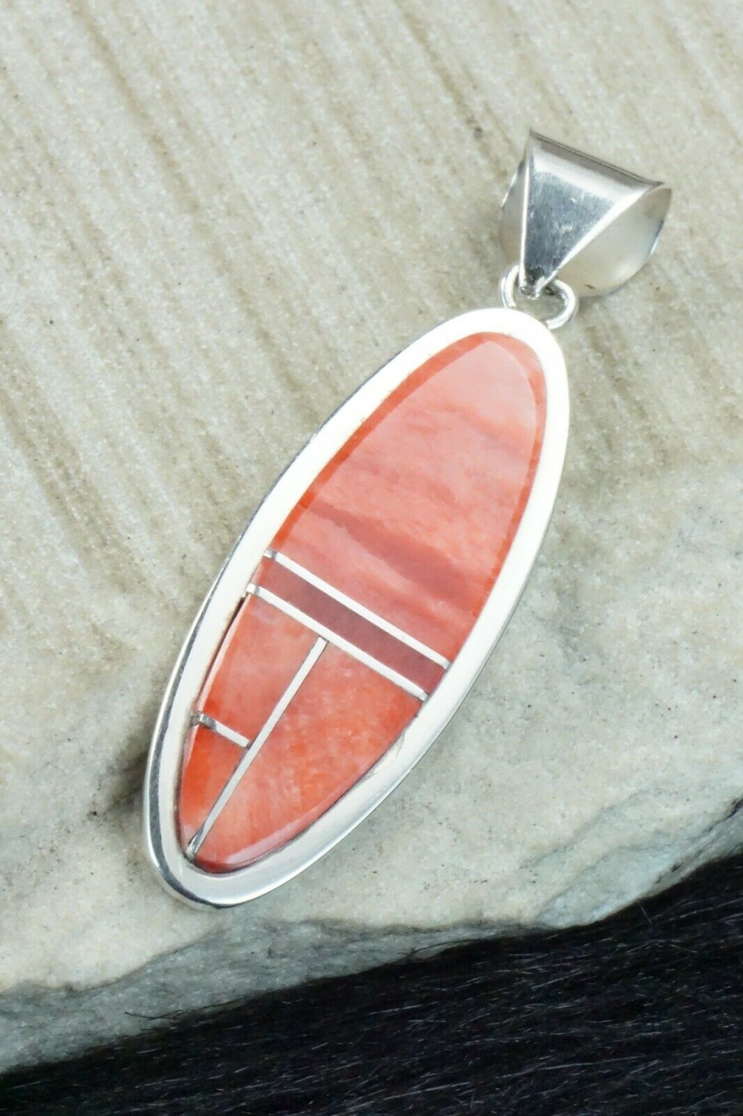 Spiny Oyster & Sterling Silver Pendant - Harold Smith