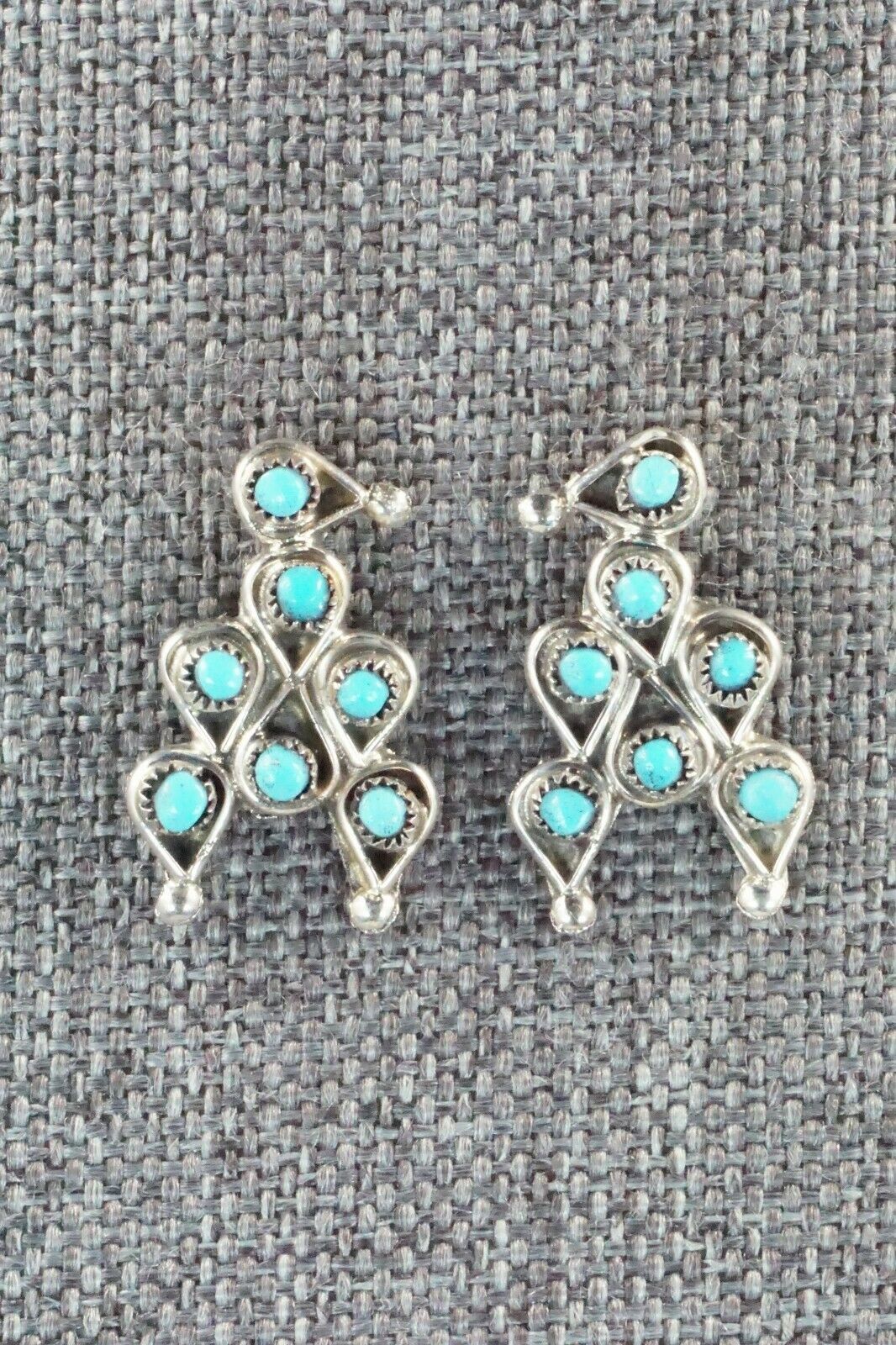 Turquoise & Sterling Silver Earrings - Waylon Johnson