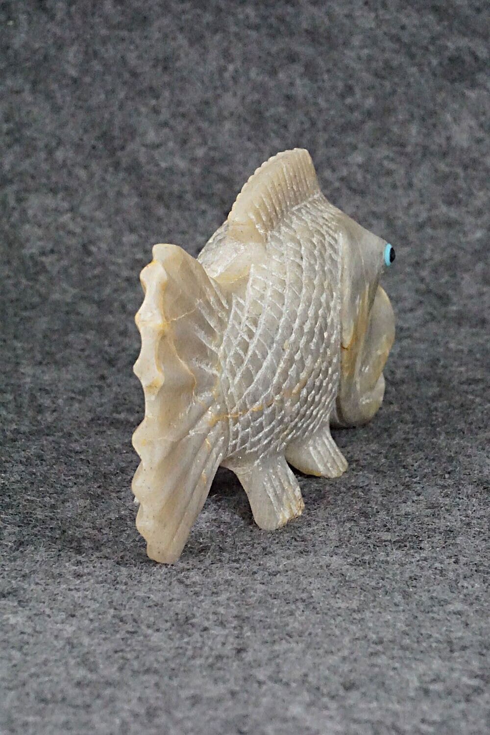 Bass Fish Zuni Fetish Carving - Glendon Lasiloo