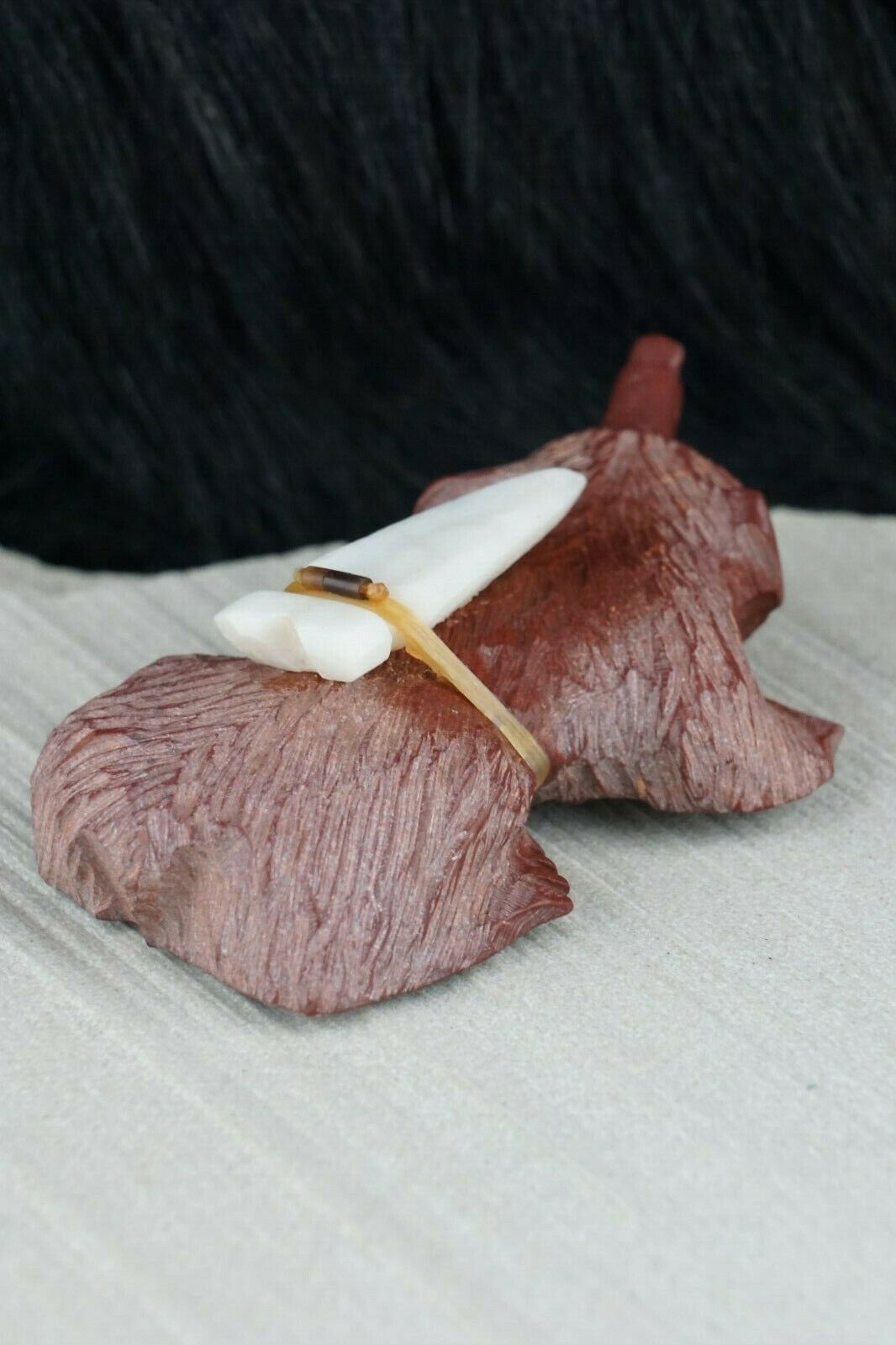 Badger Zuni Fetish Carving - Albert Eustance Jr - High Lonesome Trading