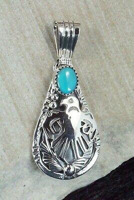 Turquoise and Sterling Silver Pendant - Henry Attakai - High Lonesome Trading