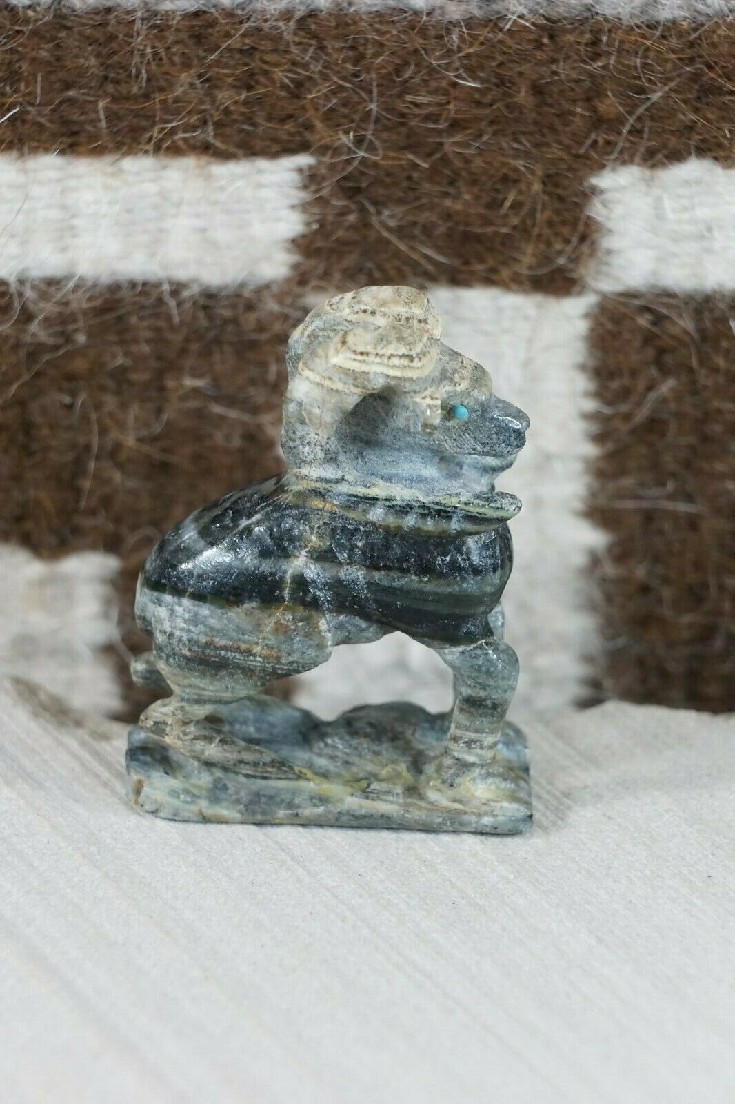 Ram Zuni Fetish Carving - Jerrold Lahaleon - High Lonesome Trading