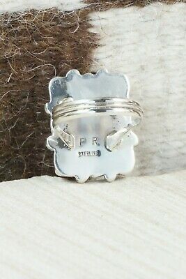 Coral & Sterling Silver Ring - Priscilla Reeder - Size 8.5