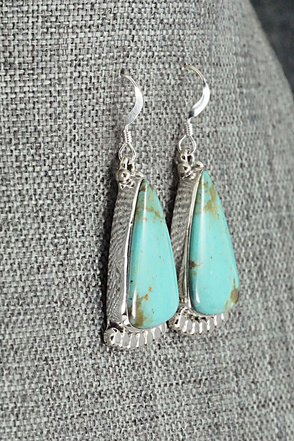 Turquoise & Sterling Silver Earrings - Verley Betone