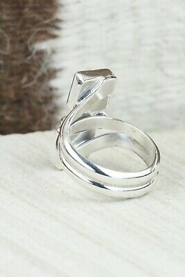 Turquoise & Sterling Silver Ring - Bobby Platero - Size 8
