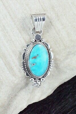 Turquoise and Sterling Silver Pendant - Daniel Benally
