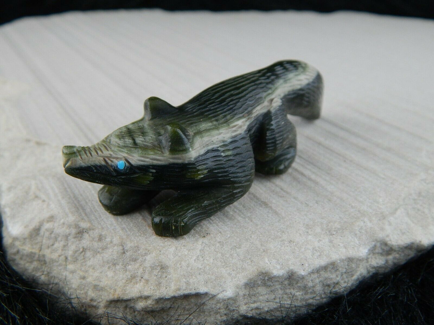 Badger Zuni Fetish Carving - Karen Zuni - High Lonesome Trading