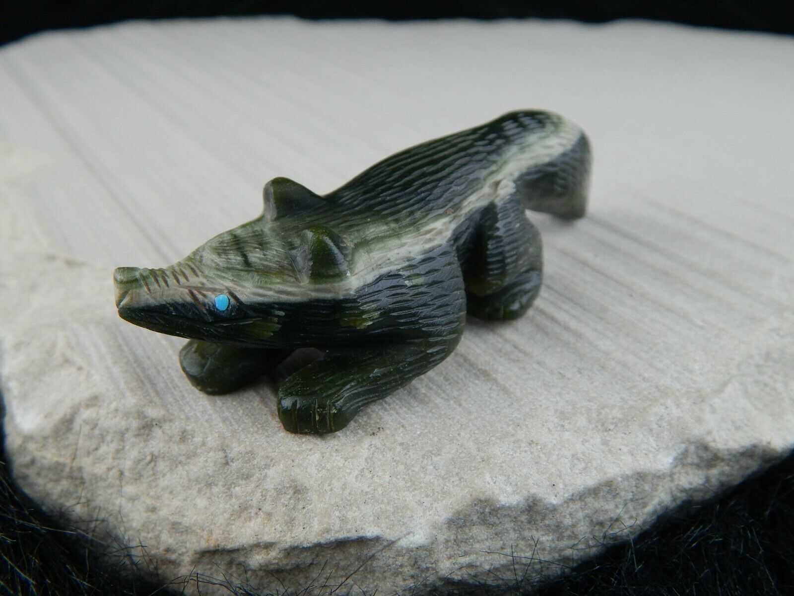 Badger Zuni Fetish Carving - Karen Zuni - High Lonesome Trading