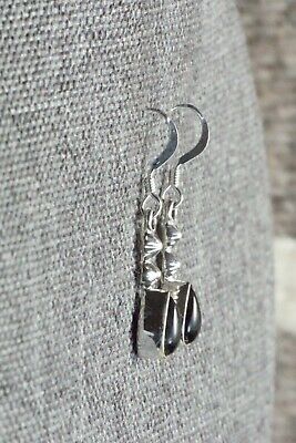 Onyx and Sterling Silver Earrings - Verley Betone