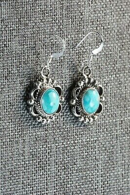 Navajo Turquoise & Sterling Silver Earrings - Jan Mariano