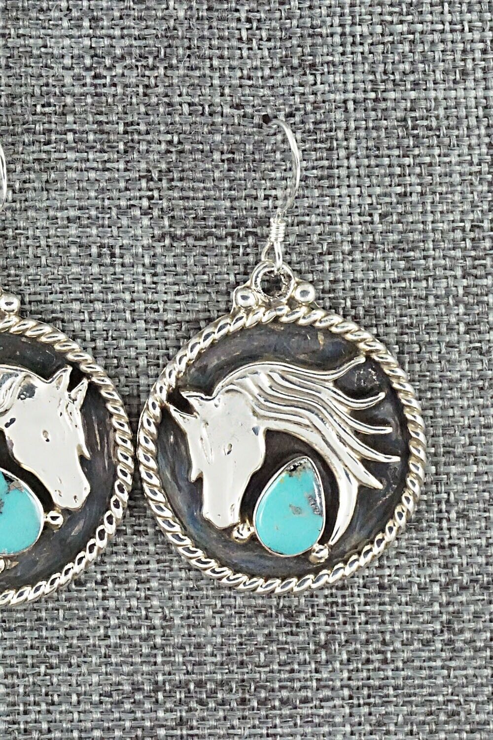 Turquoise & Sterling Silver Earrings - Genevieve Francisco