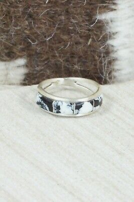 White Buffalo & Sterling Silver Ring - Gloria Waseta - Size 5.5