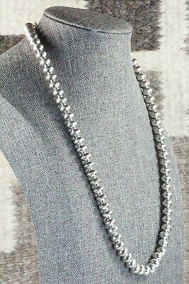 Sterling Silver Navajo Pearl Necklace - Preston Haley - High Lonesome Trading