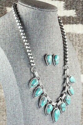 Turquoise & Sterling Silver Necklace and Earrings - Bobby Platero