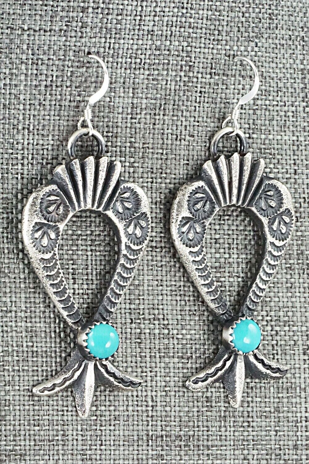 Turquoise & Sterling Silver Earrings - Linberg Billah