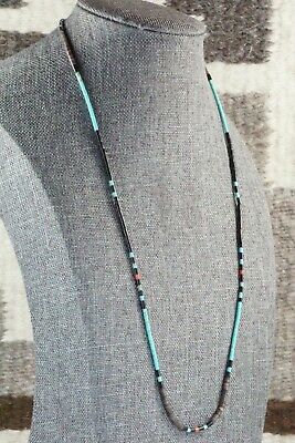 Turquoise, Shell, Coral & Sterling Silver Necklace - Esquipula Tenorio