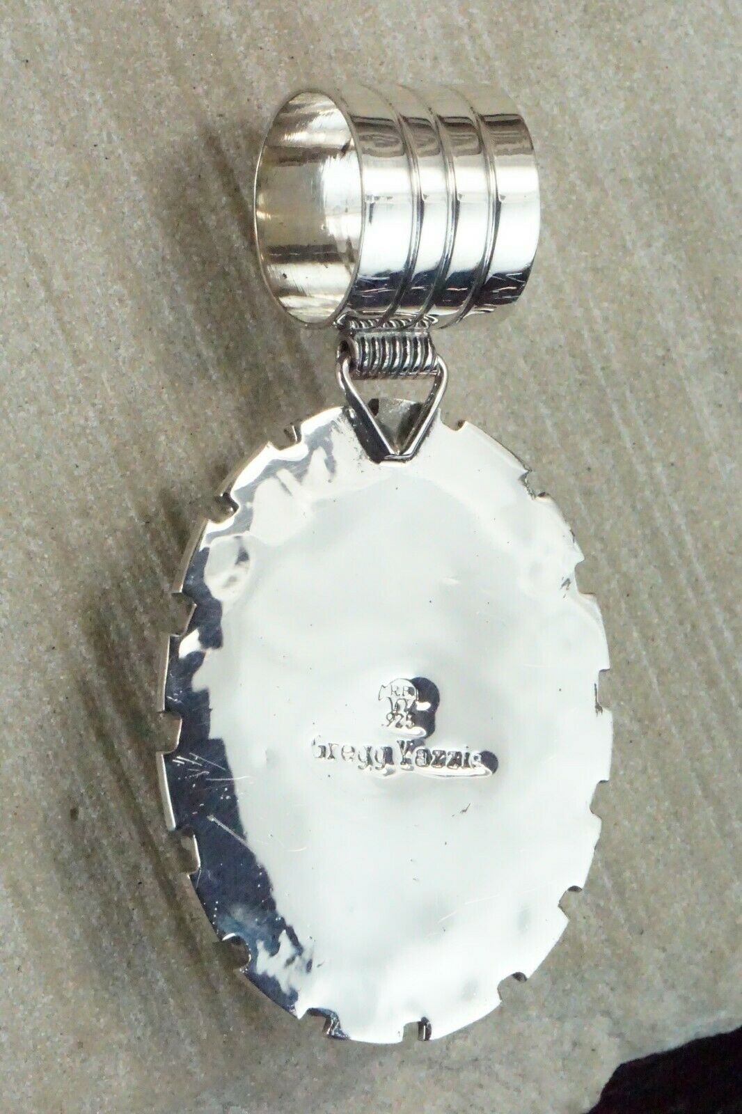 Turquoise & Sterling Silver Pendant - Gregg Yazzie