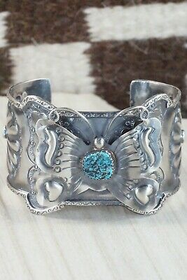 Turquoise & Sterling Silver Butterfly Bracelet - Tim Yazzie
