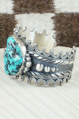 Turquoise & Sterling Silver Bracelet - Wallace Jr.