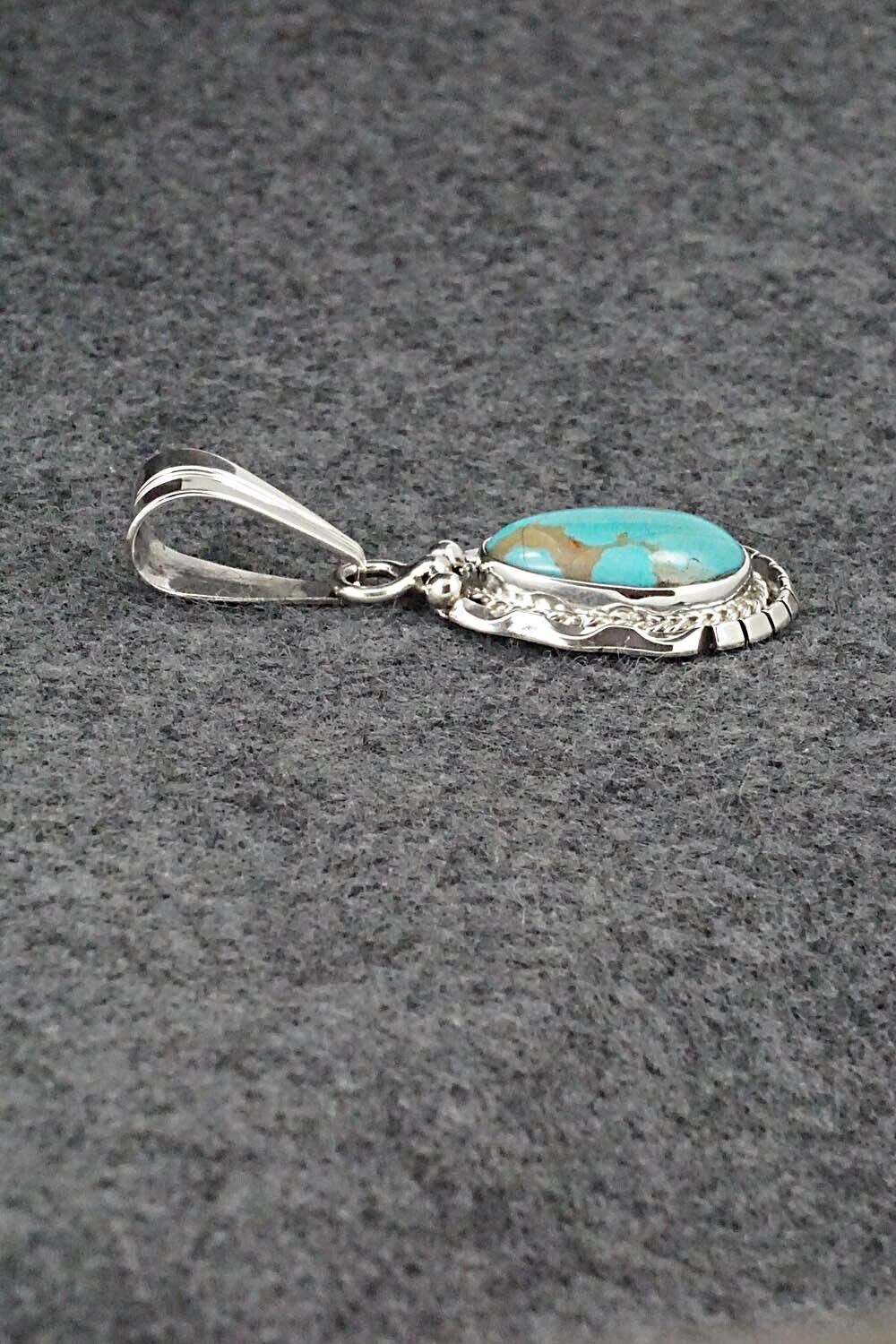 Turquoise & Sterling Silver Pendant - Samuel Yellowhair