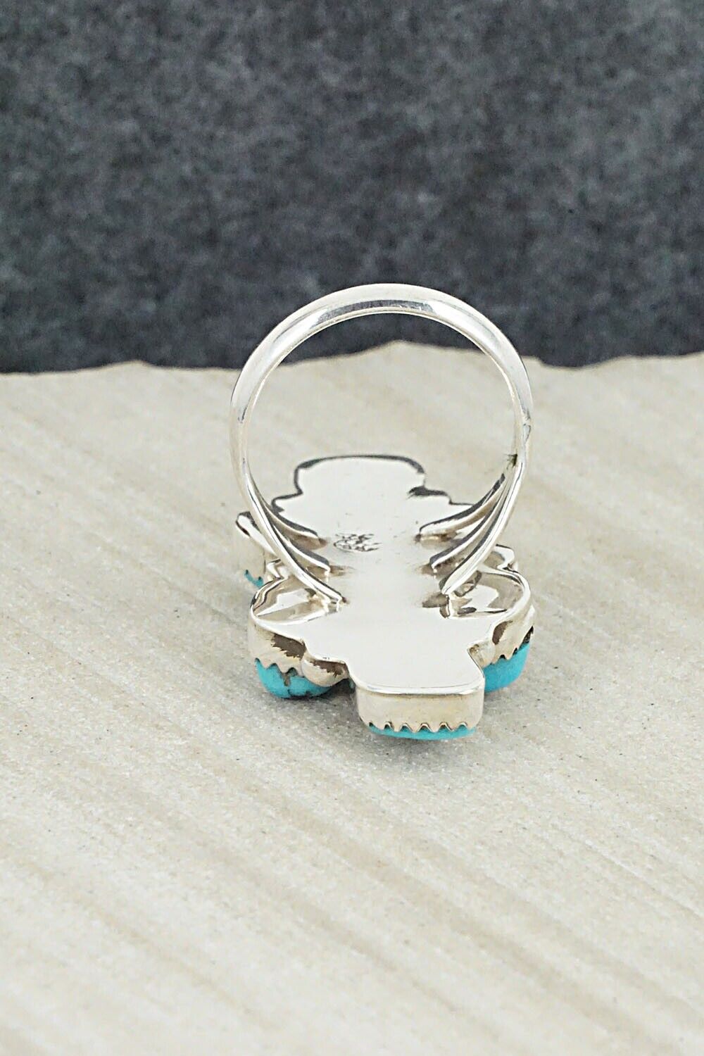 Turquoise Sterling Silver Ring - Roberta Begay - Size 7.5