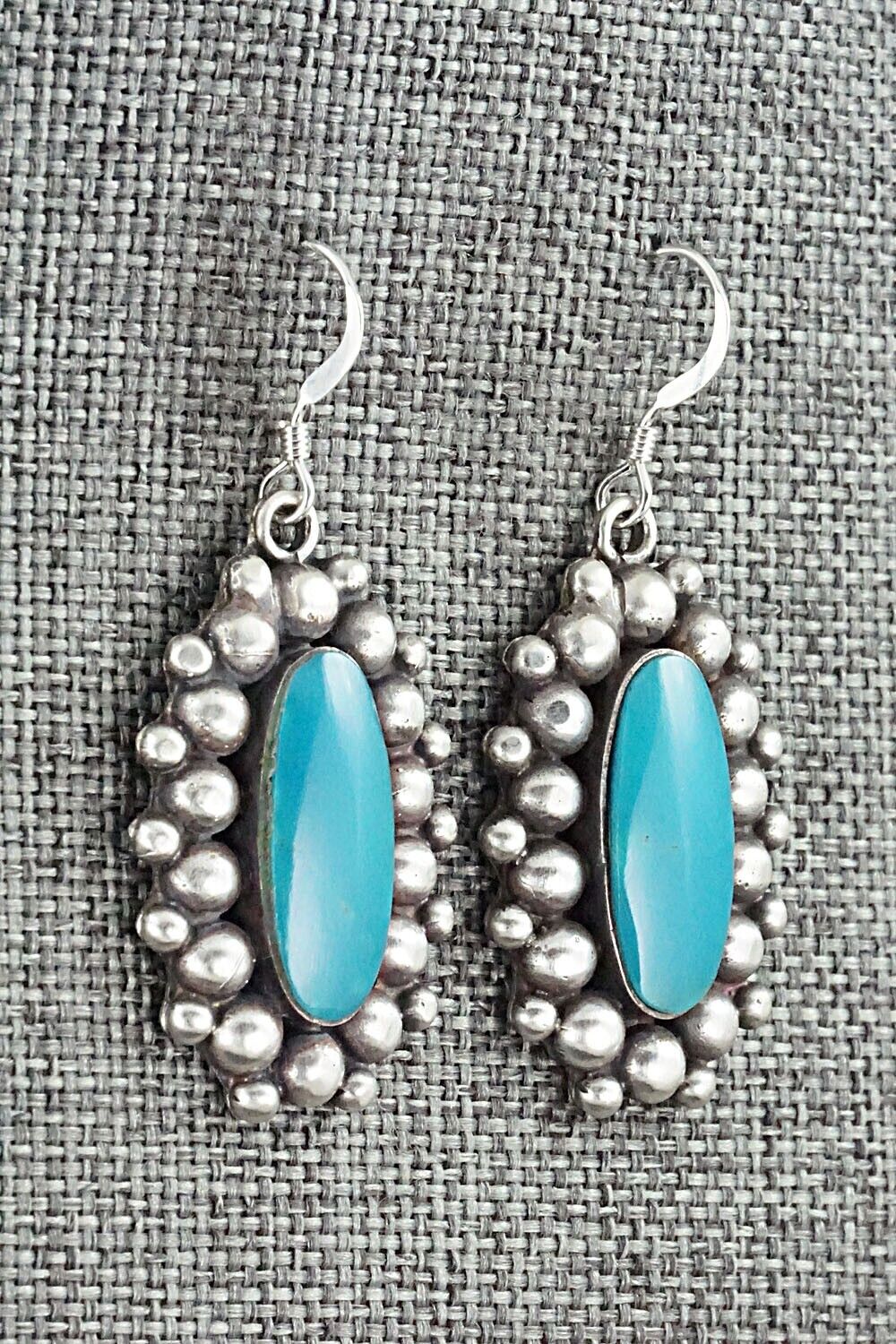Turquoise & Sterling Silver Earrings - Freida Martinez