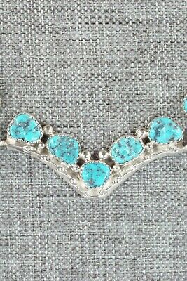 Turquoise & Sterling Silver Necklace - Spencer