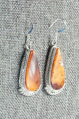 Spiny Oyster & Sterling Silver Earrings - Sharon McCarthy - High Lonesome Trading