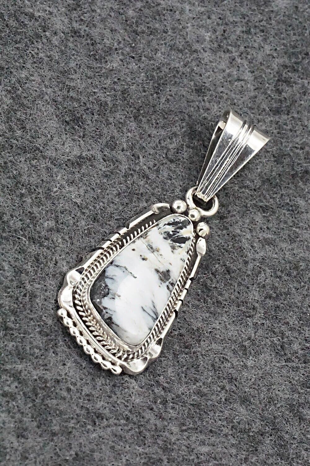 White Buffalo & Sterling Silver Pendant - Samuel Yellowhair