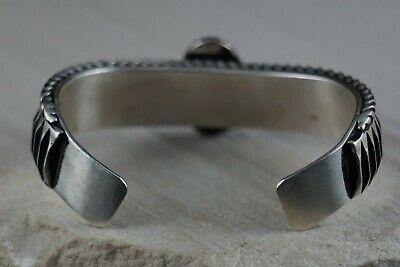 Navajo Turquoise & Sterling Silver Bracelet - Leander Tahe - High Lonesome Trading