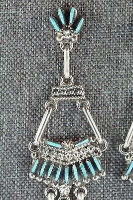 Turquoise and Sterling Silver Earrings - Eva Wyaco - High Lonesome Trading